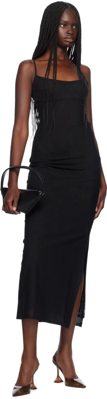 ATTICO Piccola Leather Shoulder Bag In Black