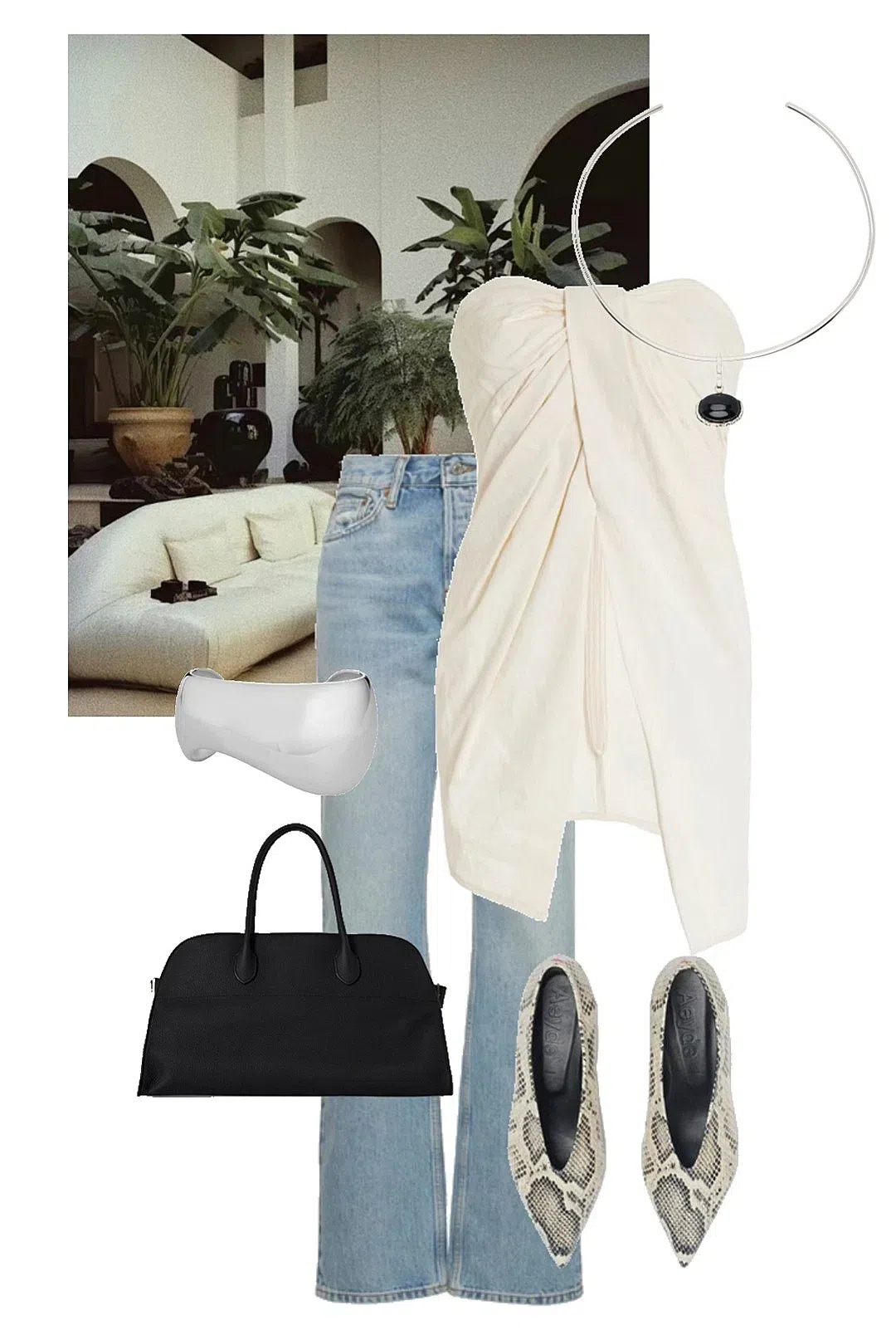 AGOLDE Blue Jeans With Wide Leg And Logo Patch On The Rear In Multicolor