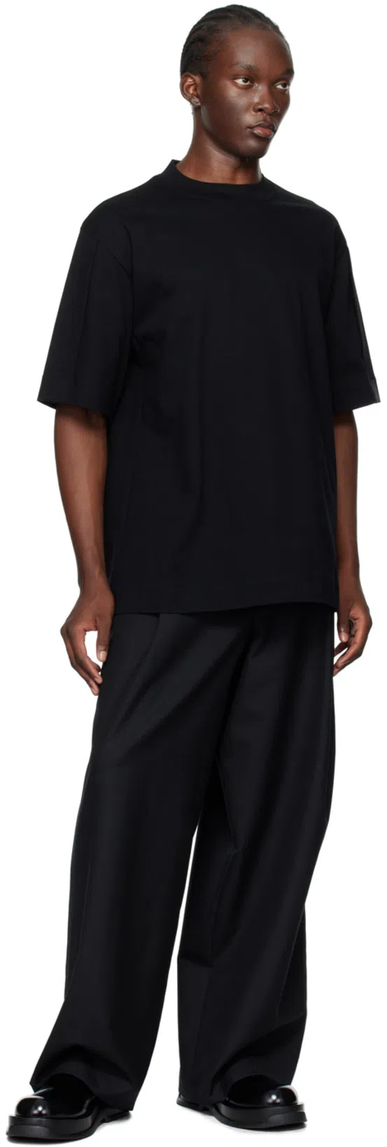 DRIES VAN NOTEN Wide-leg Tailored Trousers In 900 Black