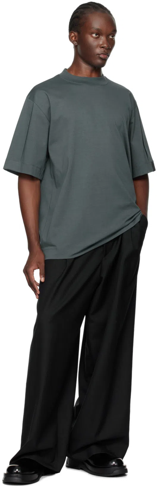 DRIES VAN NOTEN Wide-leg Tailored Trousers In 900 Black