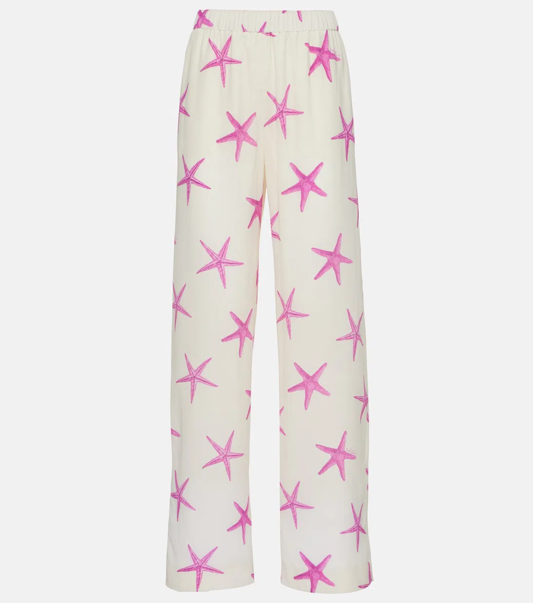 VALENTINO Starfish Printed Swimsuit In Ivory Pink