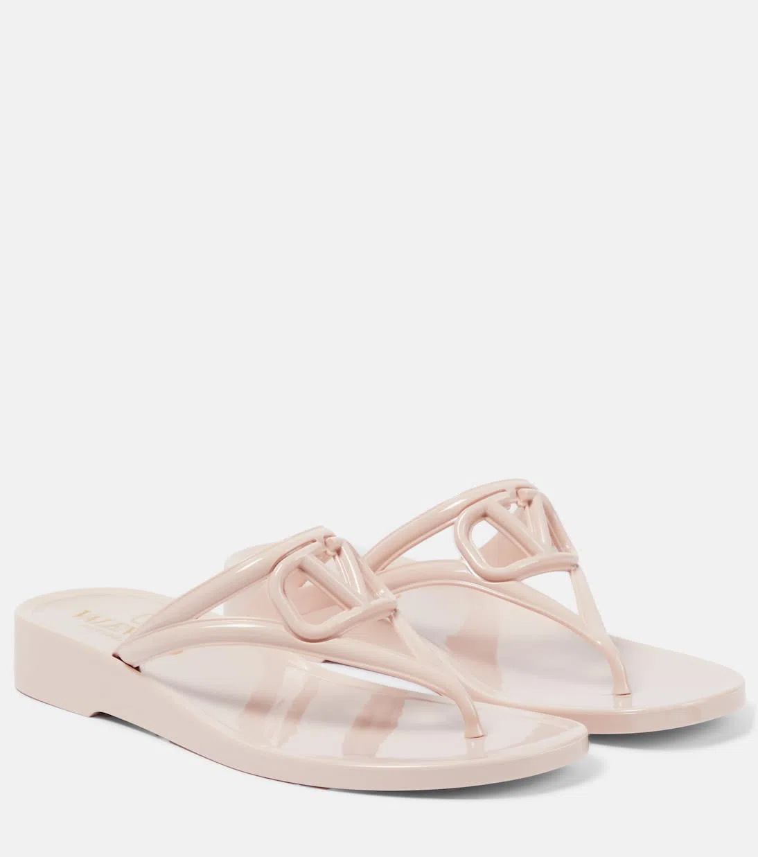 VALENTINO GARAVANI Vlogo Signature Rubber Thong Sandal Woman Rose Quartz 41 In Pink