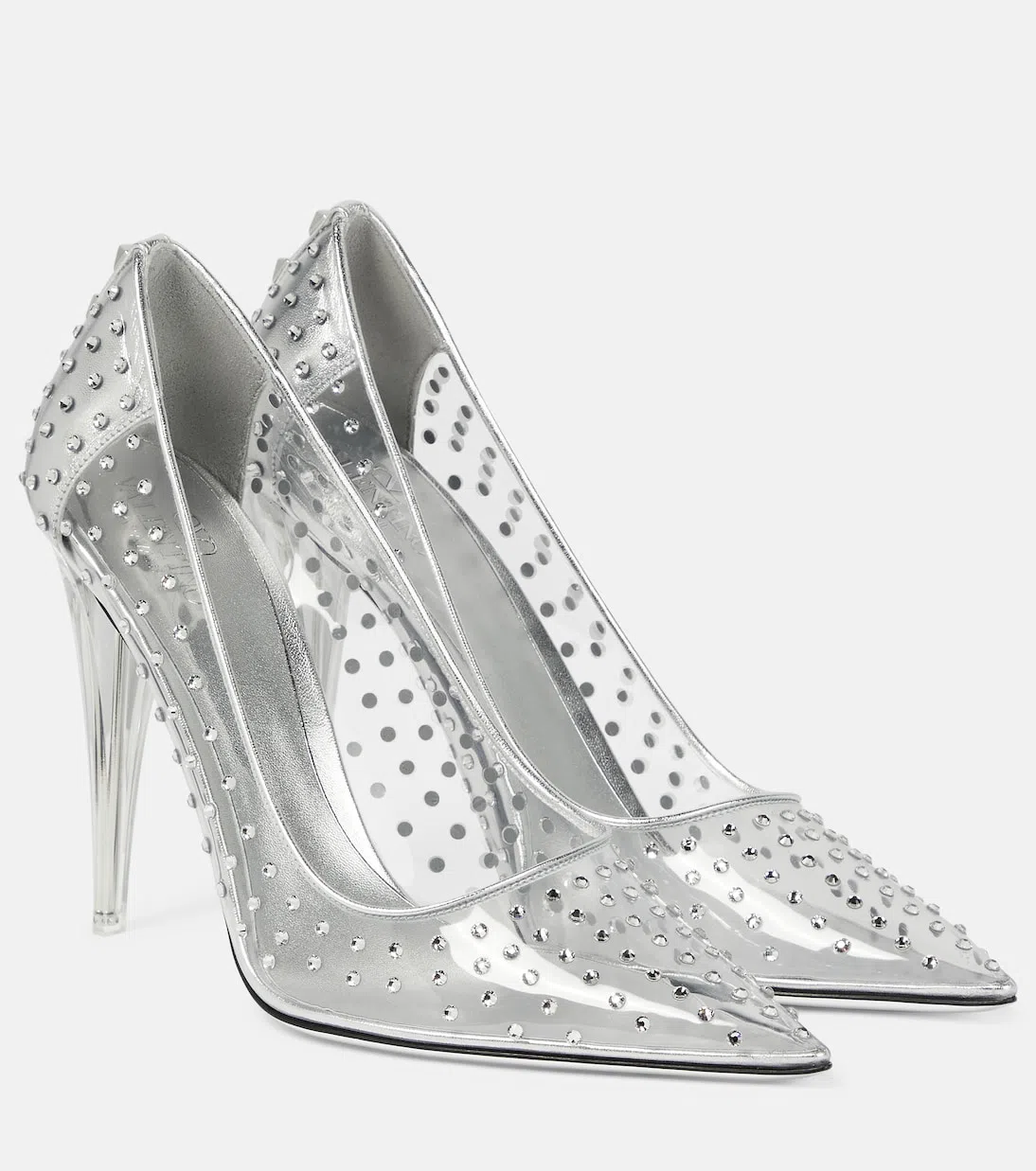VALENTINO GARAVANI Pumps Mit Kristallen In White