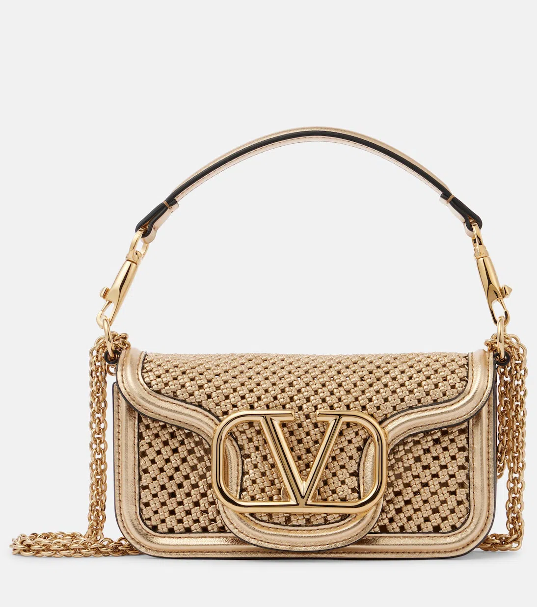 VALENTINO GARAVANI Mini Leather Shoulder Handbag In Brown