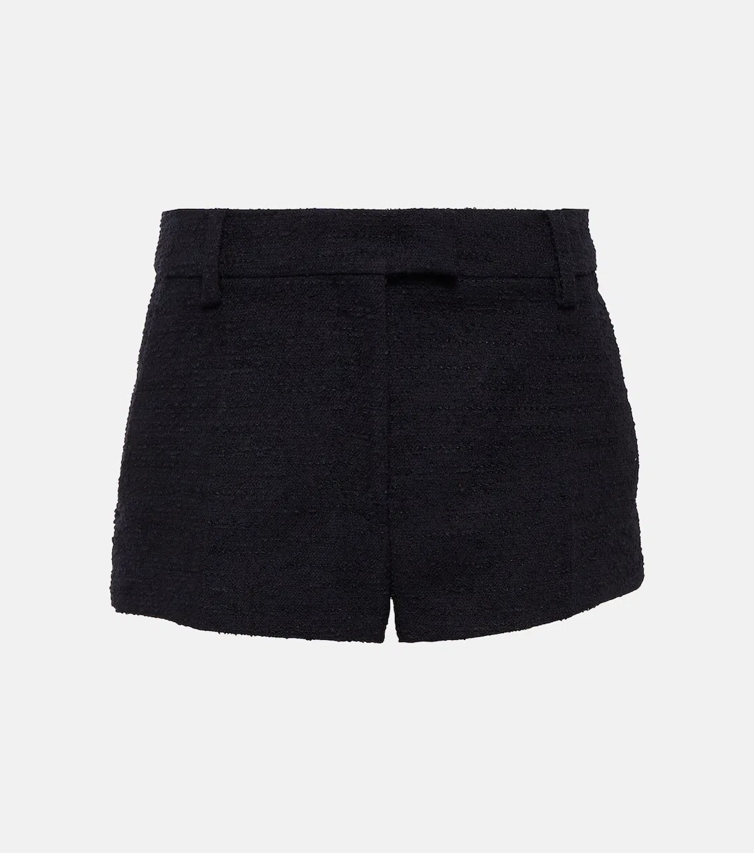 VALENTINO High-rise Tweed Shorts In Blue