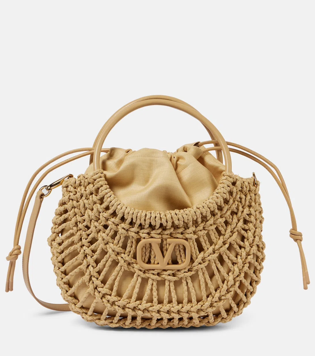 VALENTINO Minikleid Vgold Aus Baumwolle Und Leinen In Weiss