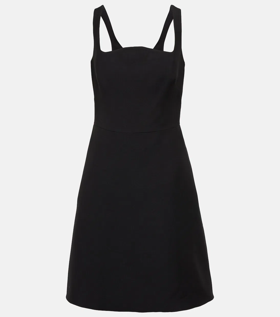 VALENTINO Crepe Couture Mini Dress In Black