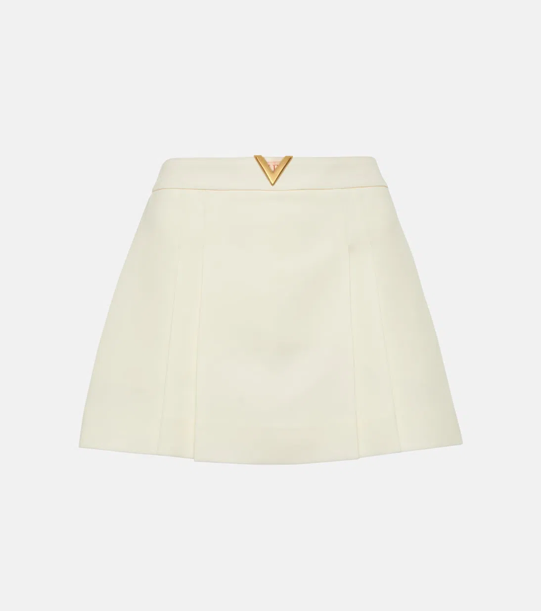 VALENTINO Embellished Wool And Silk Skort In White