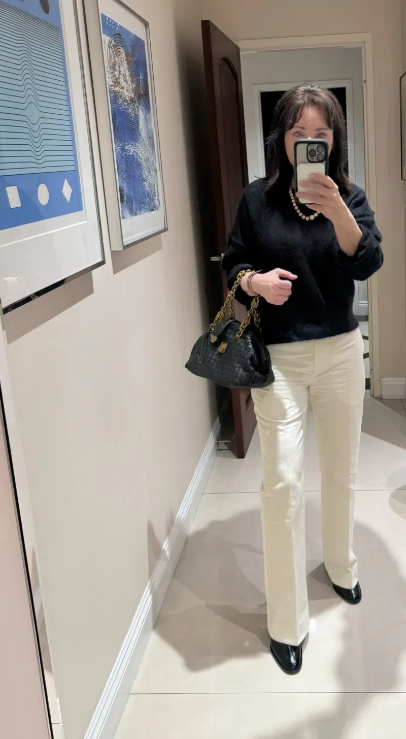 THE ROW Gordon High-waisted Wool-cotton Wide-leg Pants In Pink