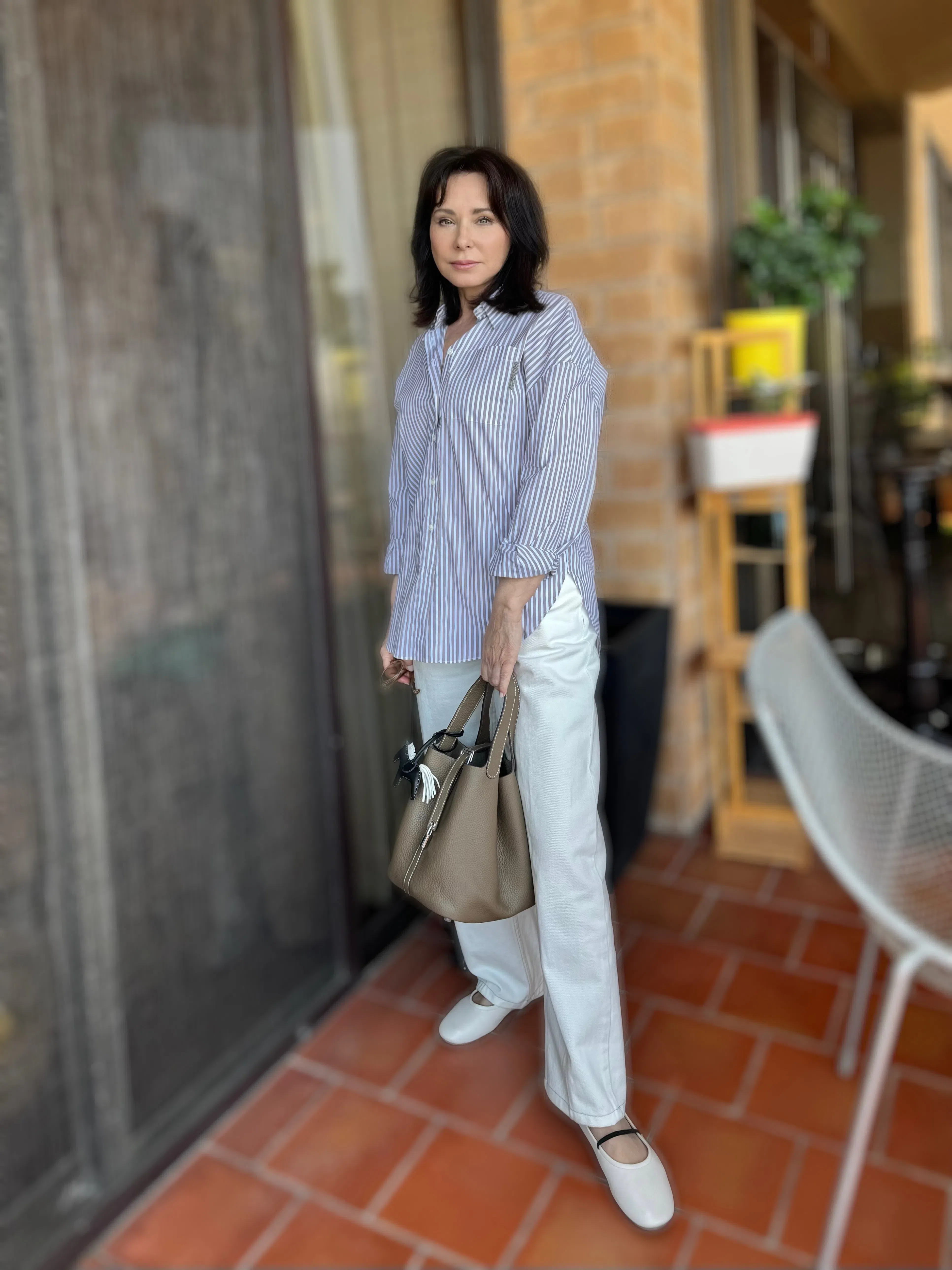 THE ROW Lambskin Band Ballerina Flats In Animal Print