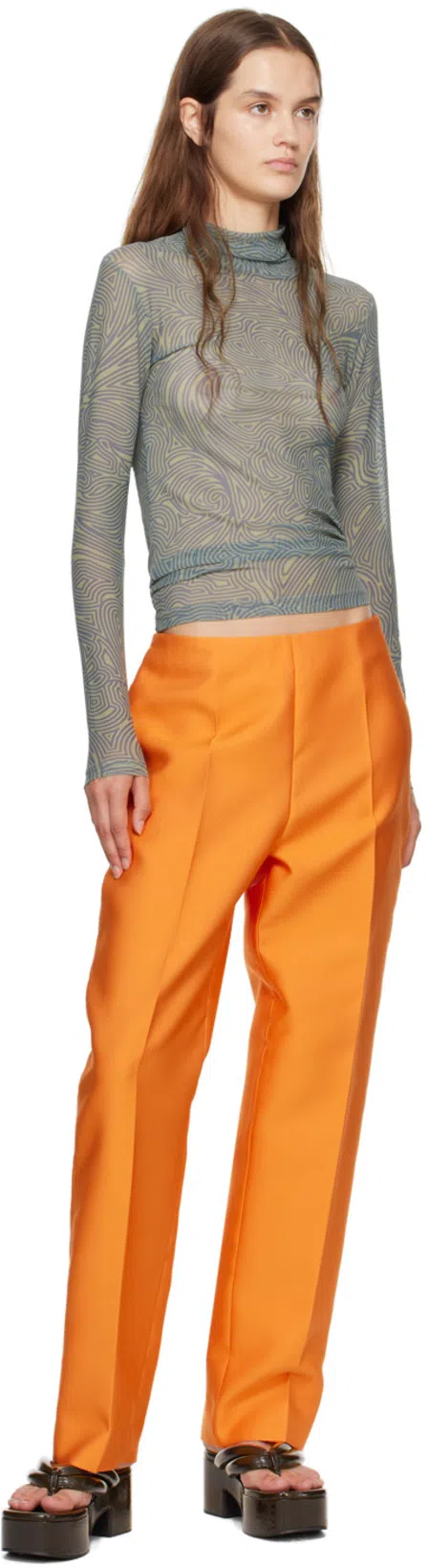 DRIES VAN NOTEN Leather Platform Thong Sandals In Black