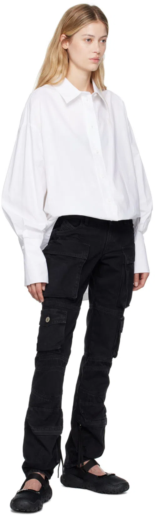 ATTICO Black Cotton Denim Jeans