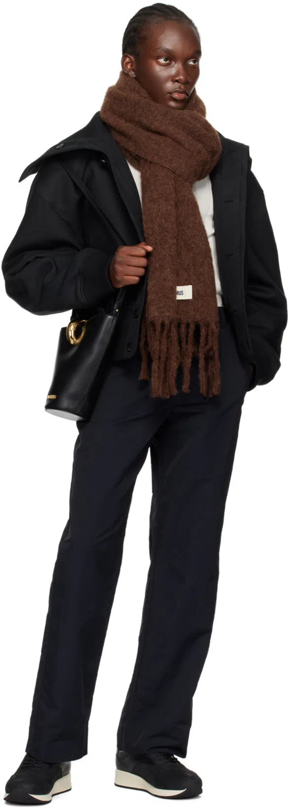 JACQUEMUS Wool Blend Scarf Scarves And Foulards Brown