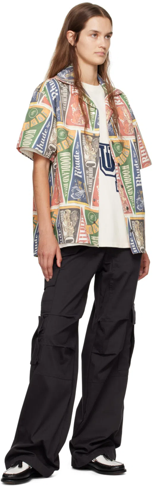 RHUDE Black Ceremonia Cargo Pants In 0015 Black