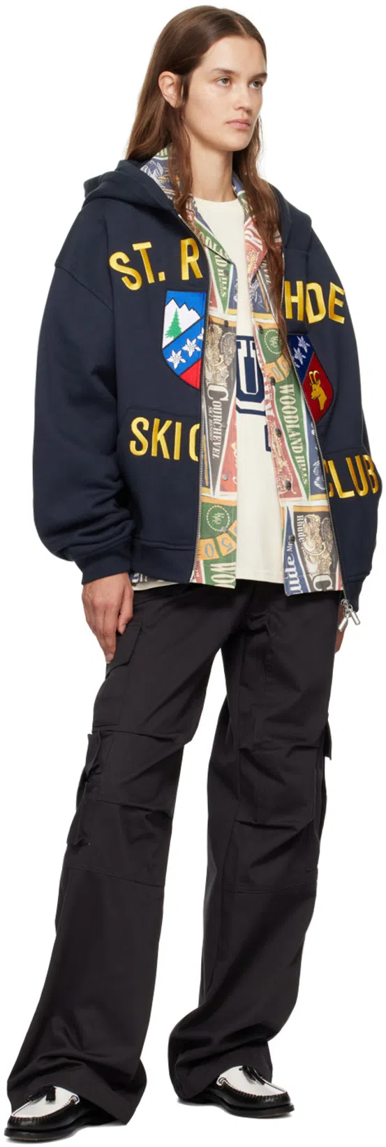 RHUDE Black Ceremonia Cargo Pants In 0015 Black