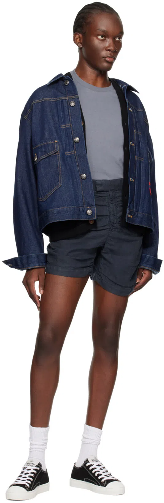 VIVIENNE WESTWOOD Low Top Canvas Plimsoll Cotton Canvas Black 11-45 Men