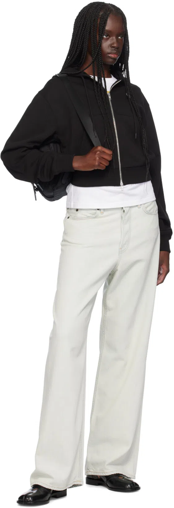 MAISON MARGIELA Tabi Leather Sandals Woman Black In T8013 Black