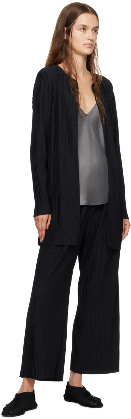 TOTÊME Toteme Knitted Ballet Flats In Black