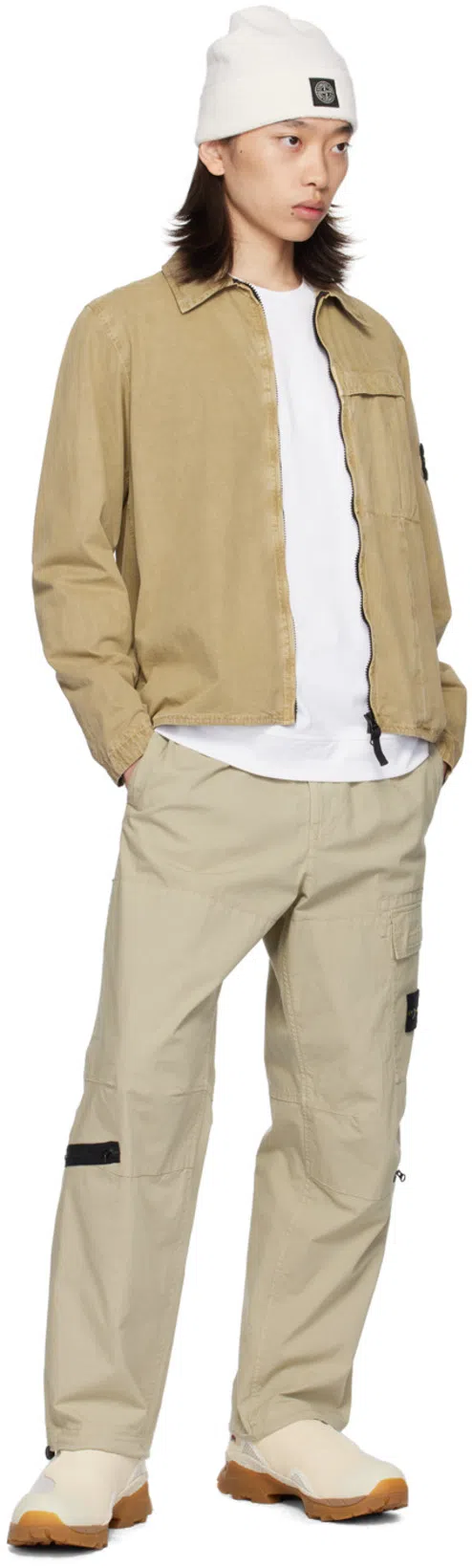 STONE ISLAND White Cotton Sweater