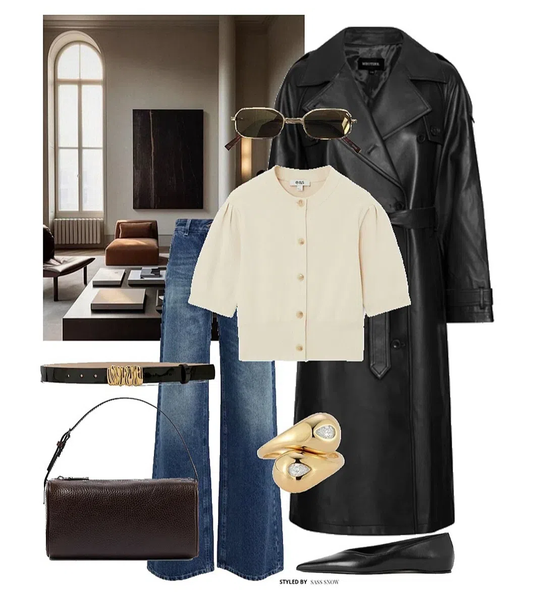 TOTÊME Asymmetric Patent Leather Baller In Black