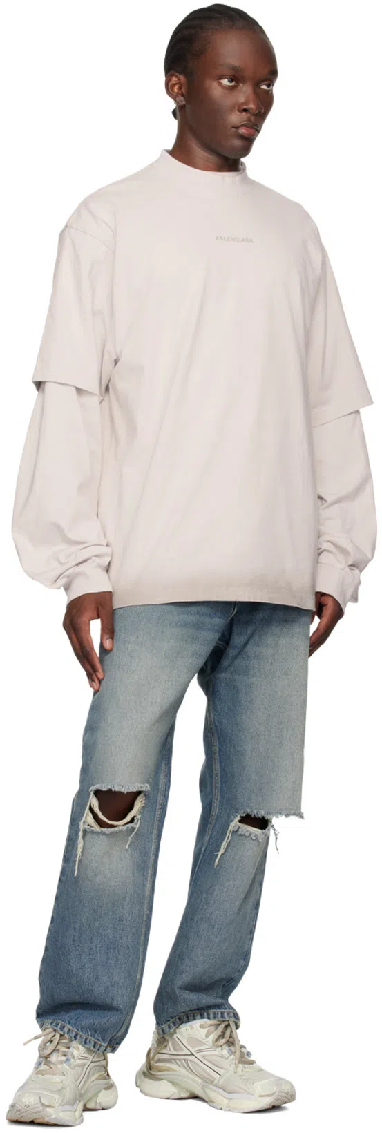 BALENCIAGA Be Right Back Running Sneakers In White