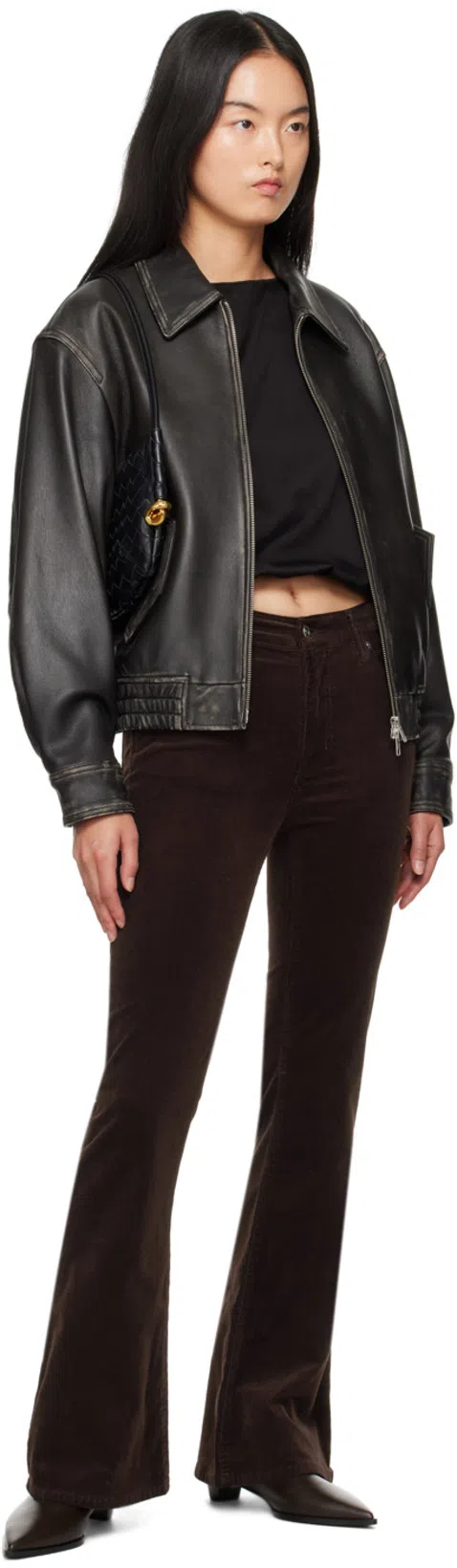 BOTTEGA VENETA Women Black Nappa Leather Mini Solstice Shoulder Bag