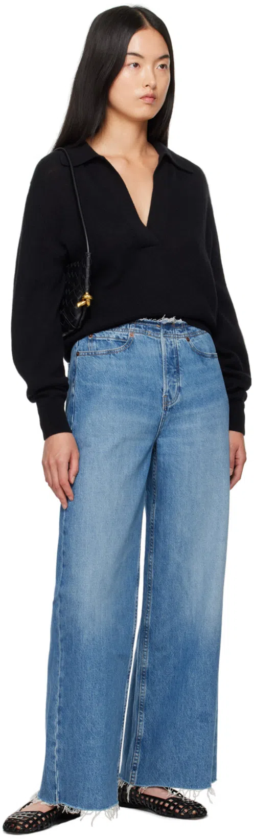 BOTTEGA VENETA Women Black Nappa Leather Mini Solstice Shoulder Bag