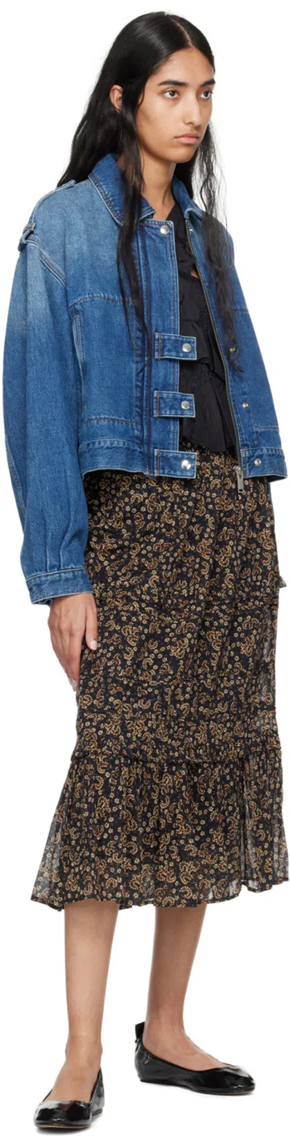 ISABEL MARANT Logo-plaque Leather Ballerina Shoes In Black