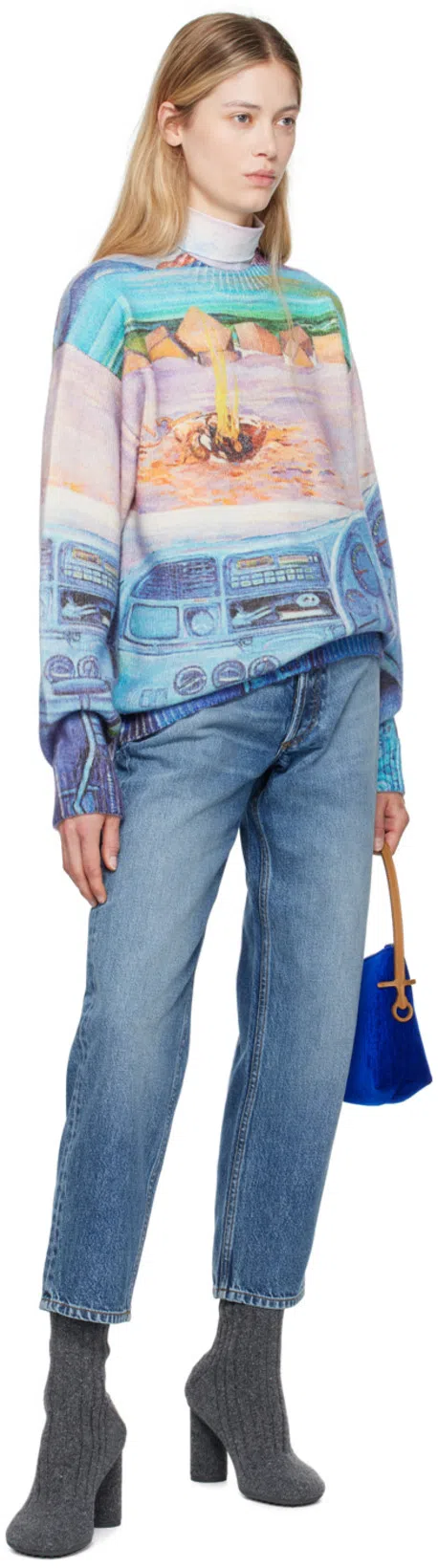 BOTTEGA VENETA Women Atomic Knitted Wool Boots In Multicolor