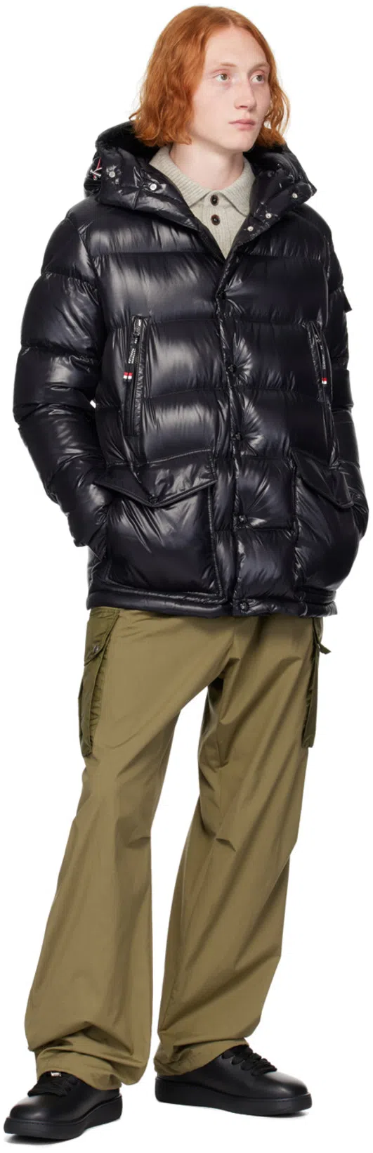 BURBERRY Black Sneakers With Textured Rubber Sole In Gray