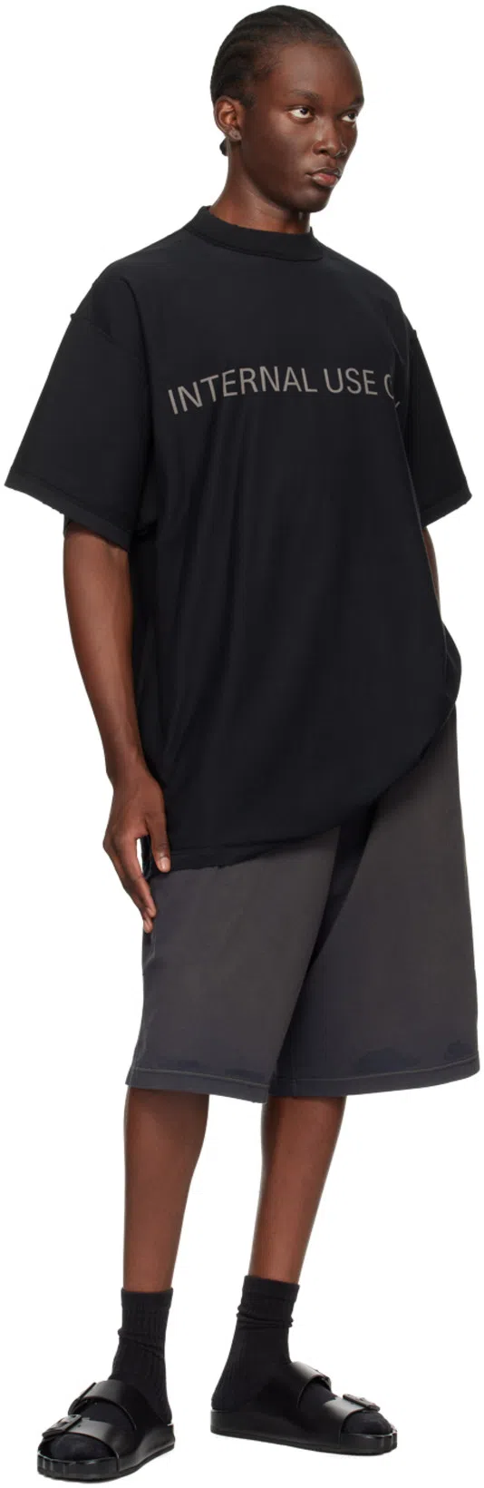 BALENCIAGA Smooth Leather Sunday Slides For A Chic In Black