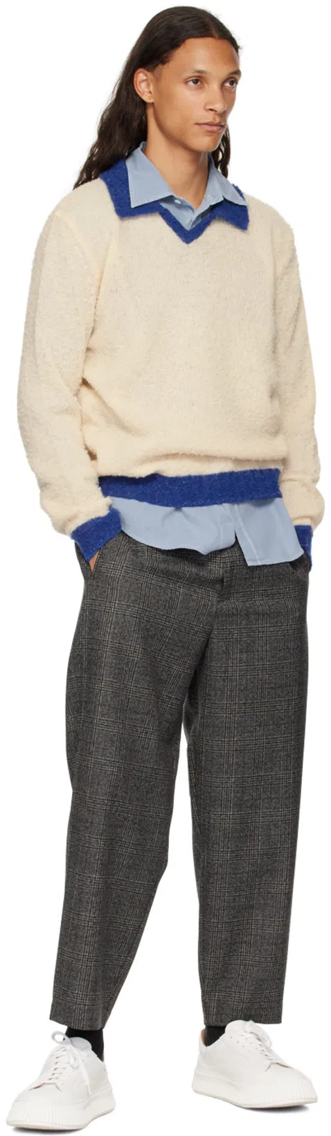 JIL SANDER White Low-top Platform Sneakers In 102 Neve