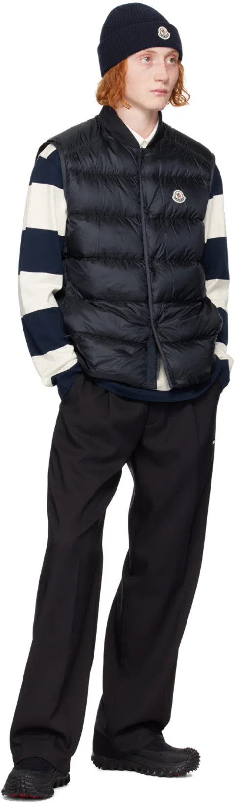 MONCLER Tibb Water Repellent Down Puffer Vest In Blue