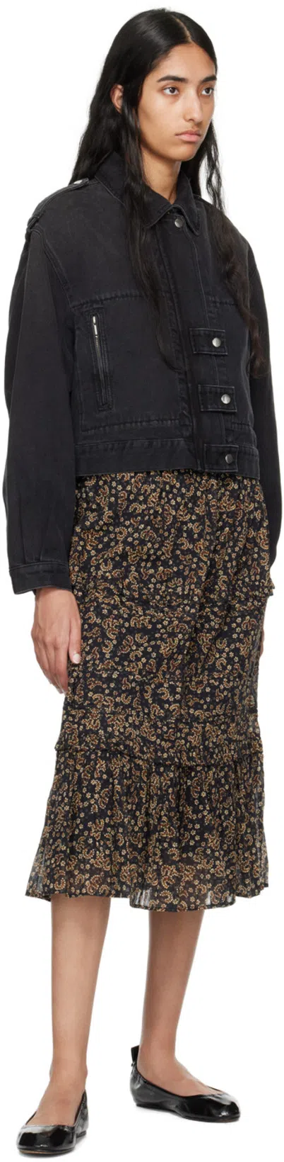 ISABEL MARANT Logo-plaque Leather Ballerina Shoes In Black