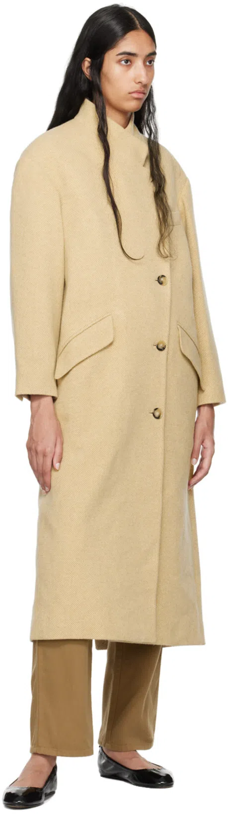 ISABEL MARANT Logo-plaque Leather Ballerina Shoes In Black