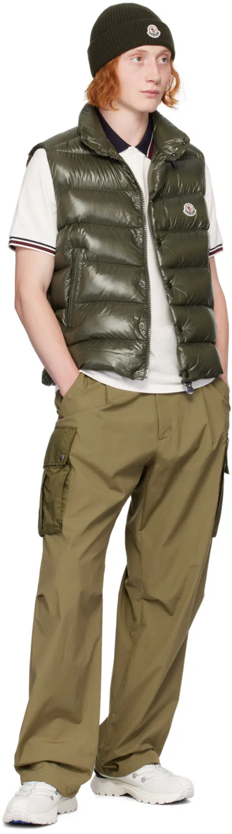 MONCLER Cotton Piquet Polo Shirt With Tricolor Trim In White