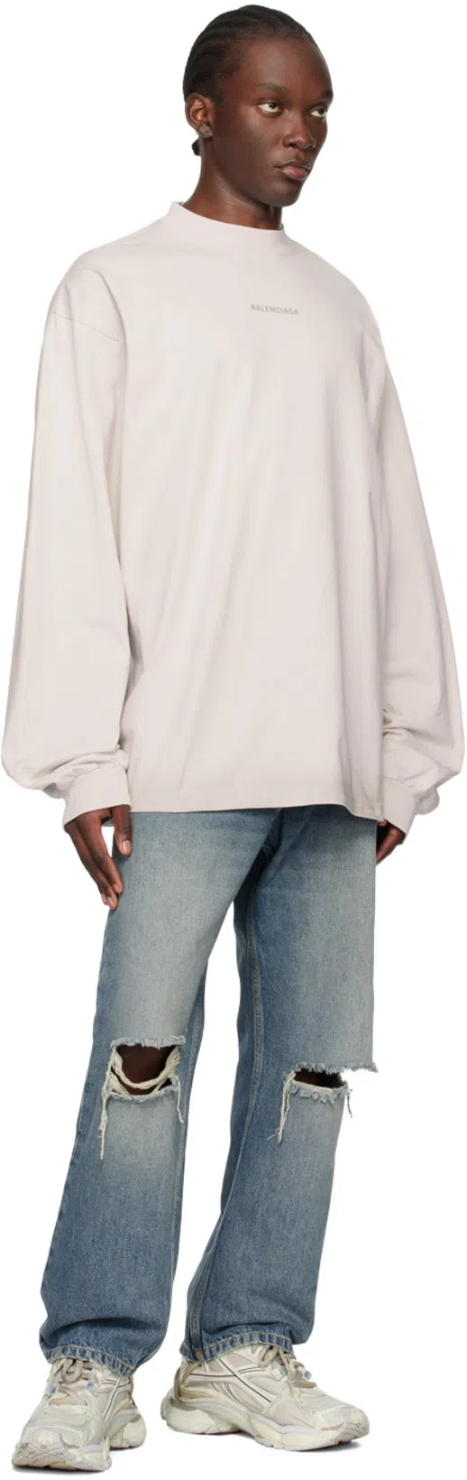 BALENCIAGA Be Right Back Running Sneakers In White