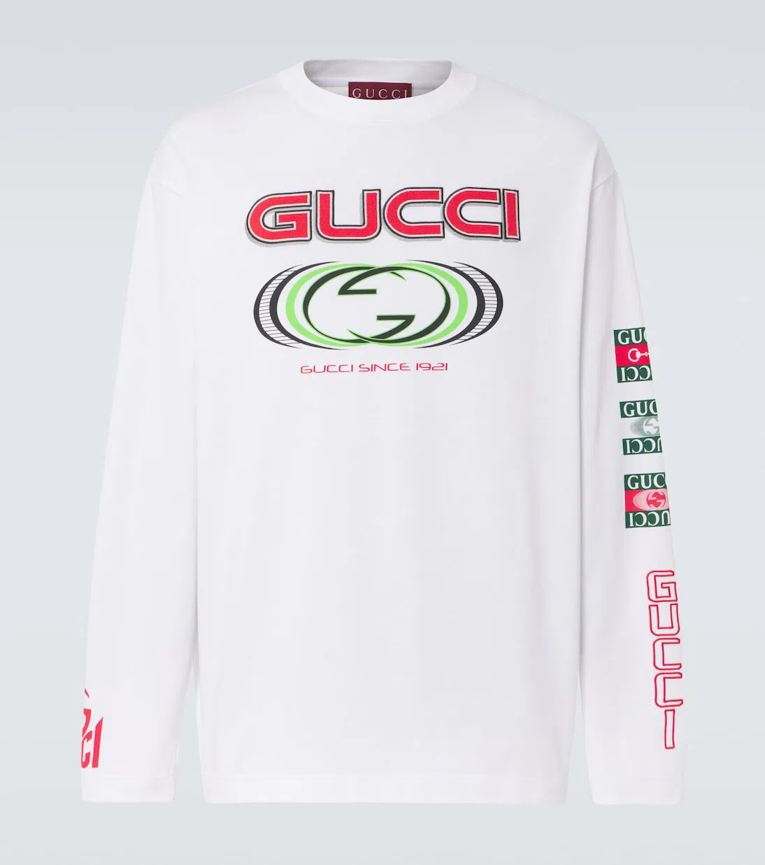 GUCCI Logo Heavy Cotton Jersey T-shirt In White