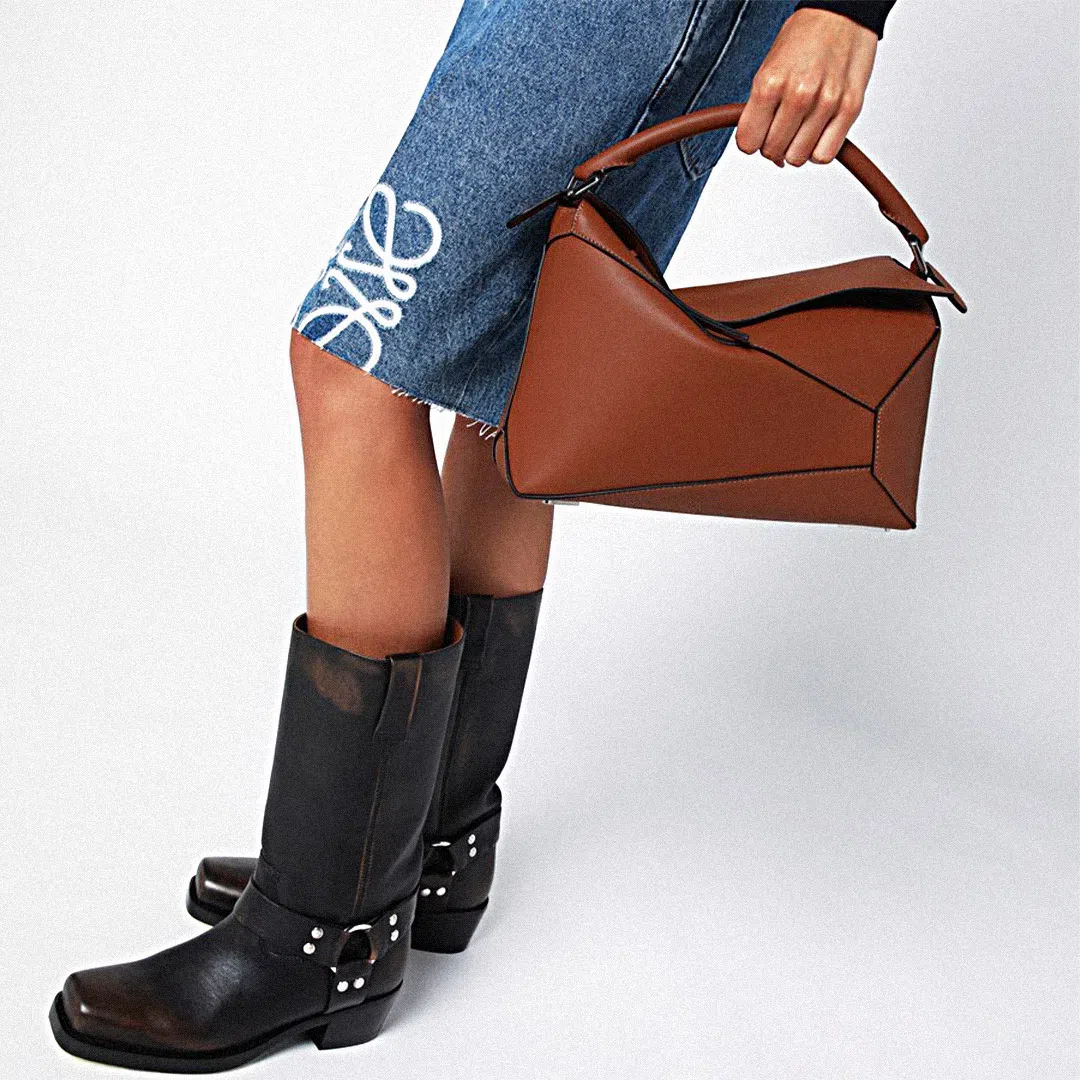 LOEWE Women's Small Puzzle Edge Bag In Brown