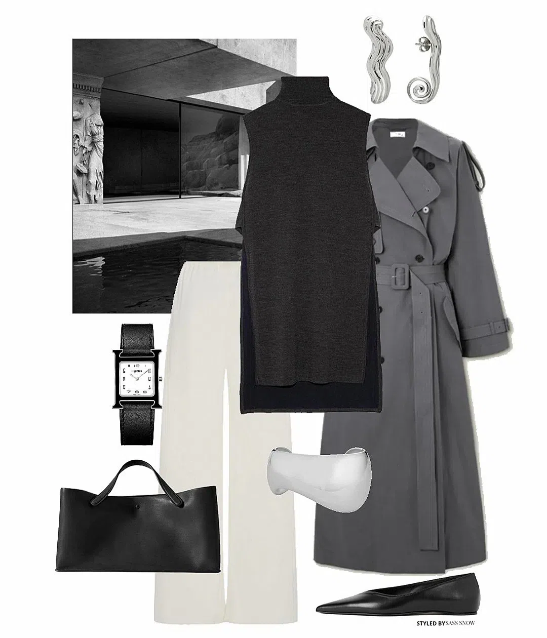 TOTÊME Asymmetric Patent Leather Baller In Black