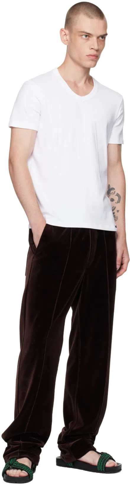 TOM FORD Brown Pinched Seam Sweatpants In Deep Brown