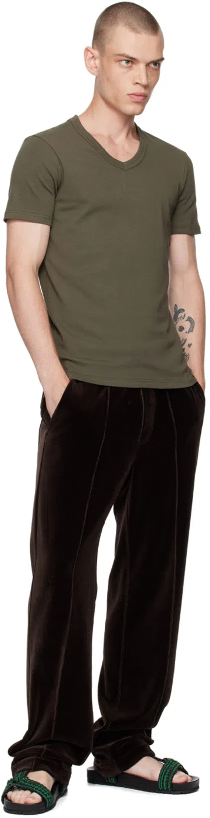 TOM FORD Brown Pinched Seam Sweatpants In Deep Brown