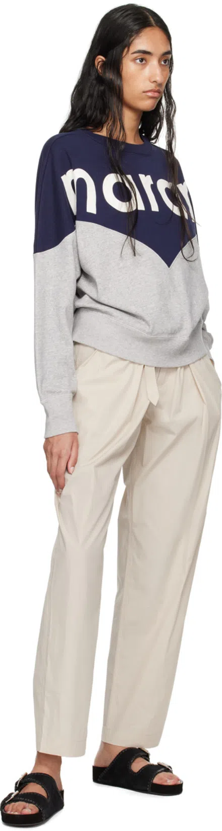 ISABEL MARANT ÉTOILE Isabel Marant Etoile Houston Sweatshirt With Flocked Logo In Black