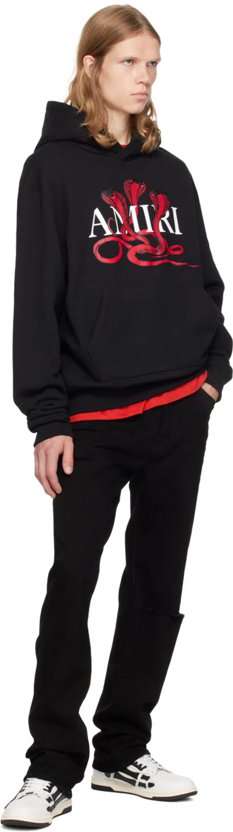 AMIRI Mens Red Ma Core Short-sleeves Relaxed-fit Cotton-jersey T-shirt