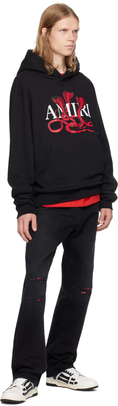 AMIRI Mens Red Ma Core Short-sleeves Relaxed-fit Cotton-jersey T-shirt