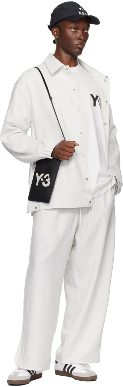 Y-3 Crew Neck Short Sleeves With Contrasting Logo On The Front. In White