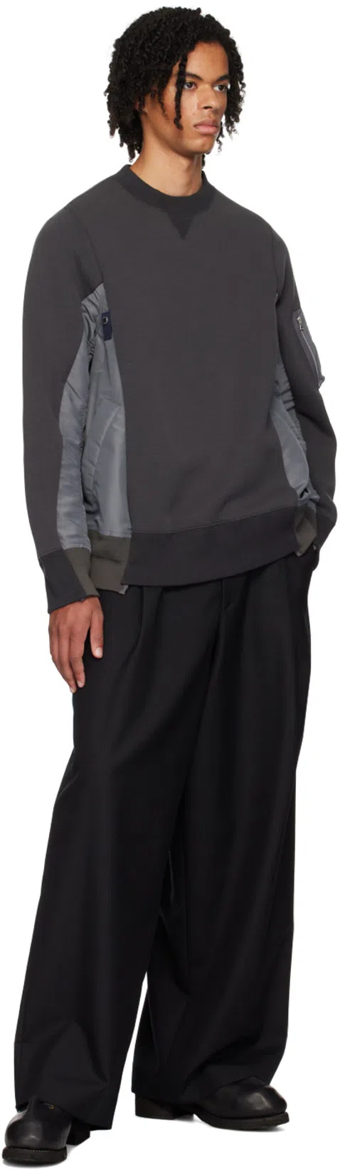 DRIES VAN NOTEN Wide-leg Tailored Trousers In 900 Black