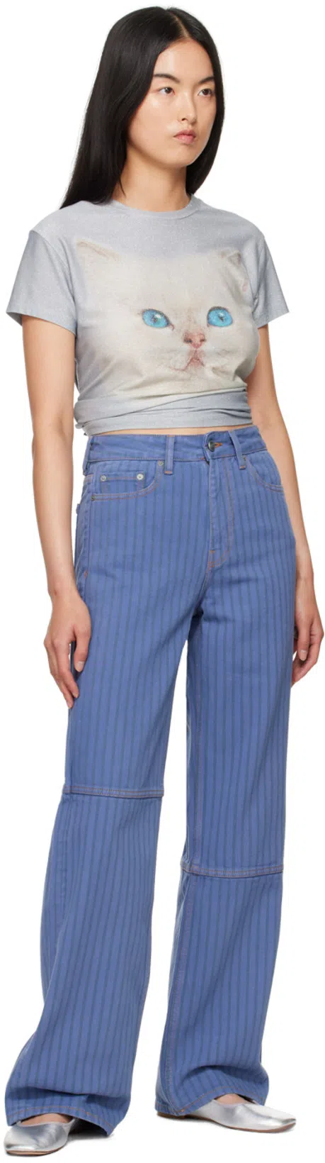 ACNE STUDIOS Printed T-shirt In Blue