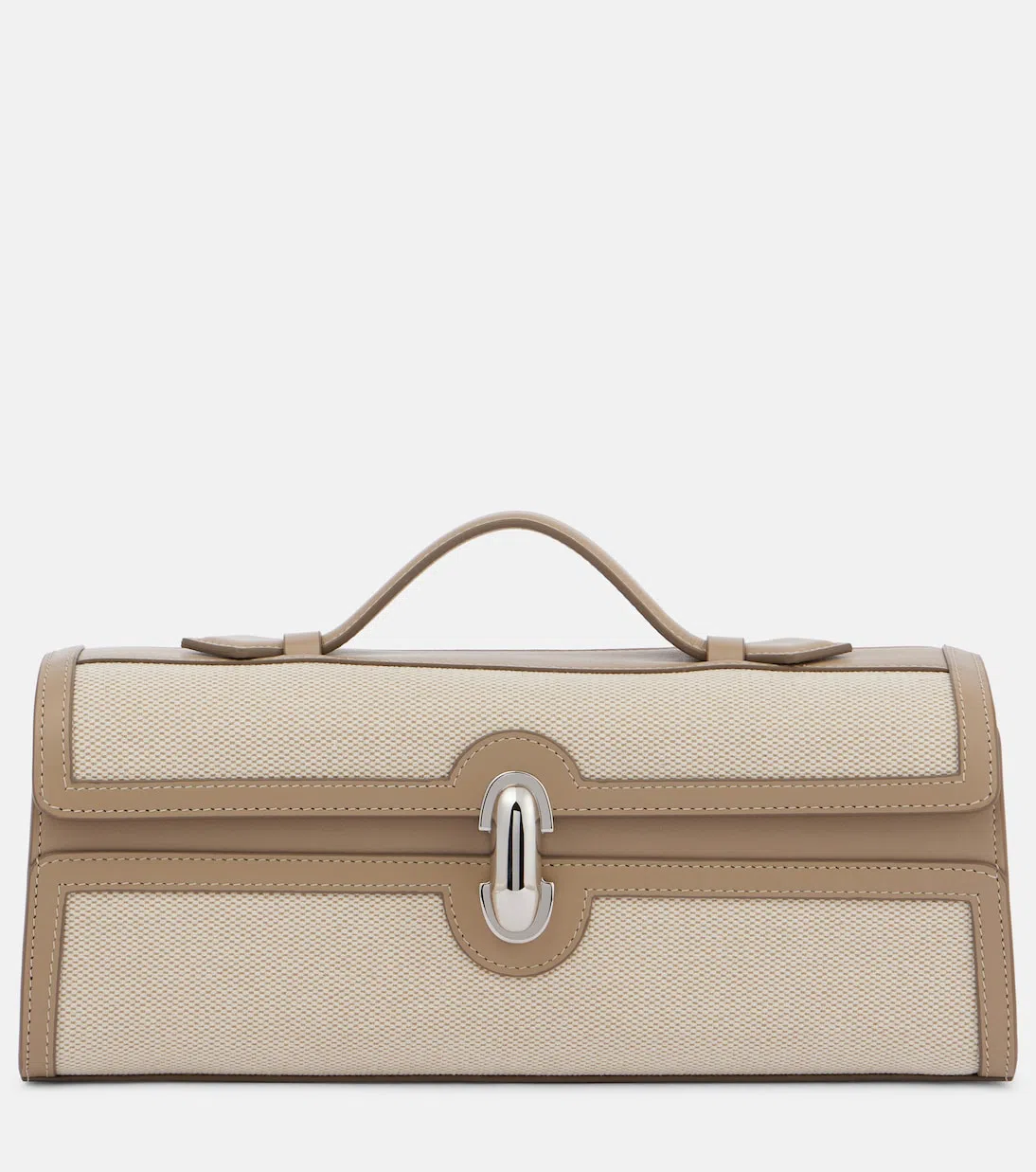 TOTÊME Minimalist Croc-embossed Patent Leather Ballerina Flats In Neutral