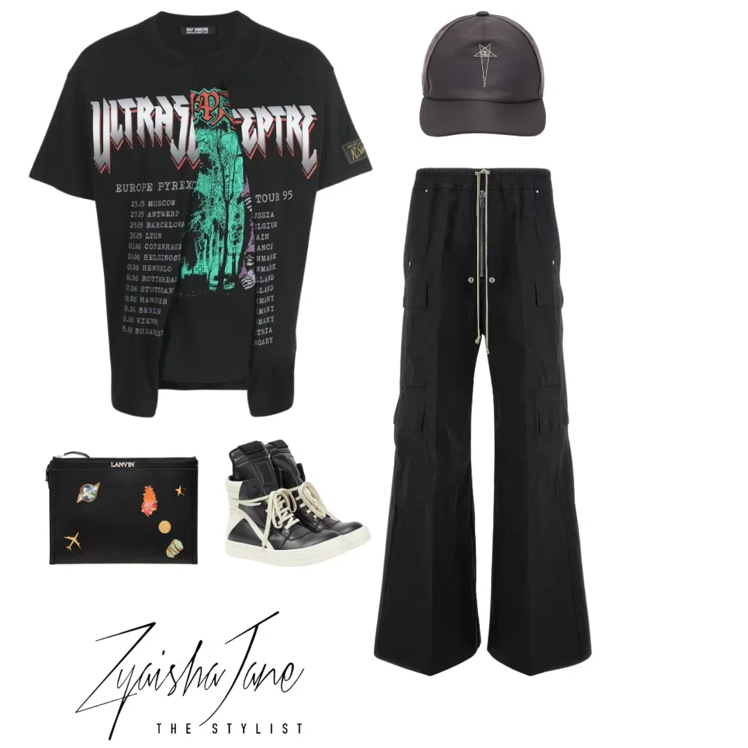 RICK OWENS Geometric High-top Sneakers Unique Laces In Black